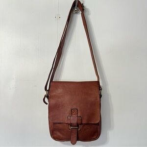 Harbour 2nd Marlies Leather Distressed Crossbody Messenger Bag Bohemian